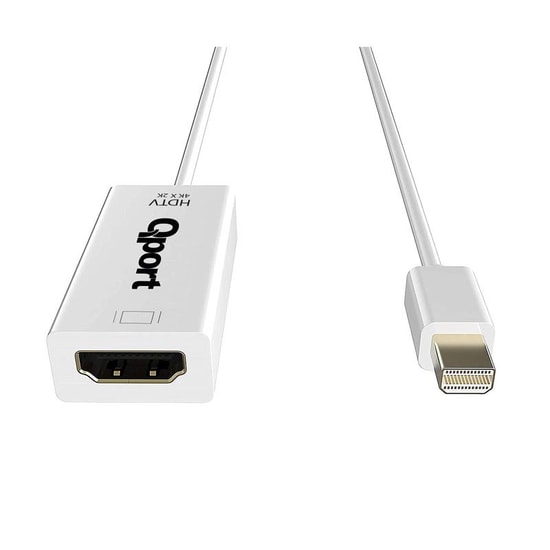 Qport Q-DP-HDM Mini DisplayPort to HDMI Çevirici Adaptör - 15cm Kablo, 4K Destekli, Full HD Görüntü Aktarımı