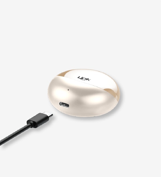 LinkTech TW20 Beyaz Bluetooth 5.3 Kulak İçi Kulaklık - IPX4 Su Geçirmez, USB-C, 10m Kullanım Mesafesi
