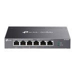 TP-Link Omada DS106GPP Switch - 6 Port Gigabit PoE (64W) 250m PoE, Otomatik Kurtarma, Metal Kasa, Yönetilemez Anahtar