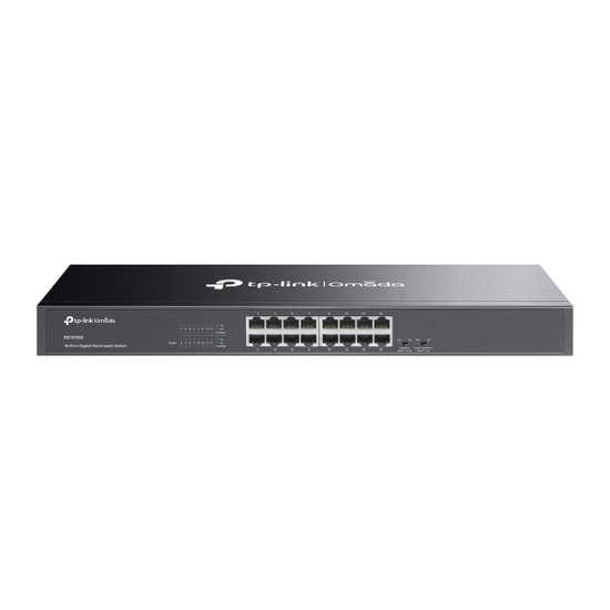 TP-Link Omada DS1016G 16 Port Gigabit Rackmount Switch - Metal Kasa, Fansız, Yönetilemez, Tak ve Çalıştır Ağ Anahtarı