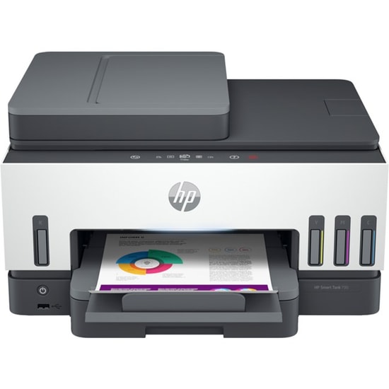 HP Smart Tank 790 (4WF66A) Renkli Tanklı Yazıcı - 23ppm, Tarayıcı, Fotokopi, Faks, A4, WiFi, BT, Ethernet, Dubleks, ADF