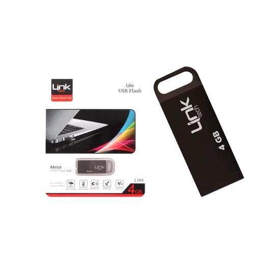 LinkTech LUF-L104 Lite Metal 4GB USB 2.0 Flash Bellek - 20MB/s Okuma Hızı, 8MB/s Yazma Hızı, Metal Gövde