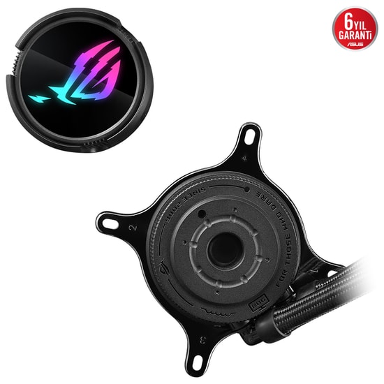 ASUS ROG STRIX LC III 360 ARGB BEYAZ V3 SIVI CPU SOGUTUCU - 3x120mm ARGB Fan, Asetek Pompa, Aura Sync, 6 Yıl Garanti