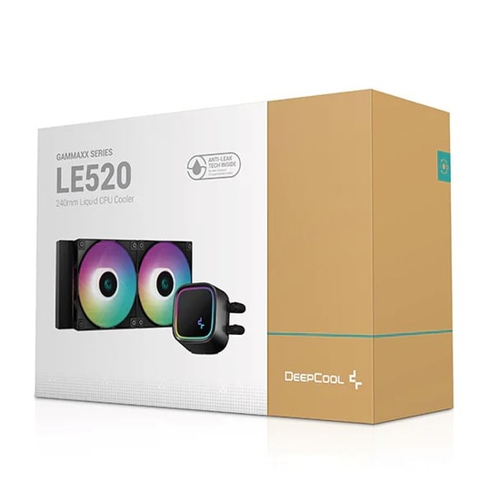DeepCool LE520 ARGB Siyah 240mm Sıvı İşlemci Soğutucu - 2x120mm ARGB Fanlı, Intel-AMD Uyumlu