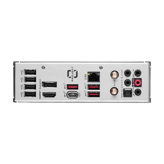 MSI B760M Project Zero Anakart - LGA 1700, DDR5 7800MHz(OC), PCIe 5.0, M.2, USB 3.2, HDMI, DP, WiFi 6E, 2.5G LAN, mATX