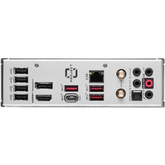 MSI B760M Project Zero Anakart - LGA 1700, DDR5 7800MHz(OC), PCIe 5.0, M.2, USB 3.2, HDMI, DP, WiFi 6E, 2.5G LAN, mATX