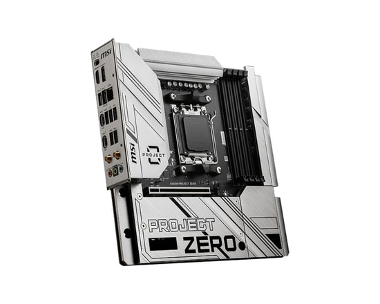 MSI B650M Project Zero Anakart - AM5, DDR5 7600MHz(OC), M.2, HDMI 2.1, DP 1.4, WiFi 6E, 2.5G LAN, BT 5.3, USB-C, mATX
