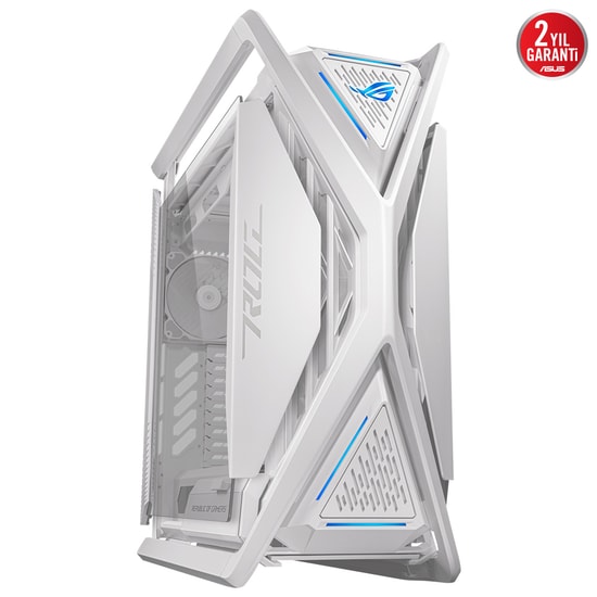 Asus Rog Gr701 Fanli Alüminyum Çelik Alaşimli Temperli Cam Usb 3.2 Eatx Atx Miniatx Microatx Beyaz Bilgisayar Kasasi