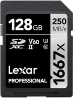 Lexar 128gb LSD128CB1667 Sdxc Professional 1667x Sdxc Uhs-Ii Cards 250mb/S Read 120mb/S Write C10 V60 U3 Kart Bellek