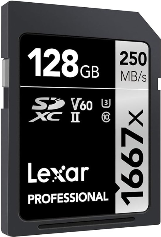 Lexar 128gb LSD128CB1667 Sdxc Professional 1667x Sdxc Uhs-Ii Cards 250mb/S Read 120mb/S Write C10 V60 U3 Kart Bellek