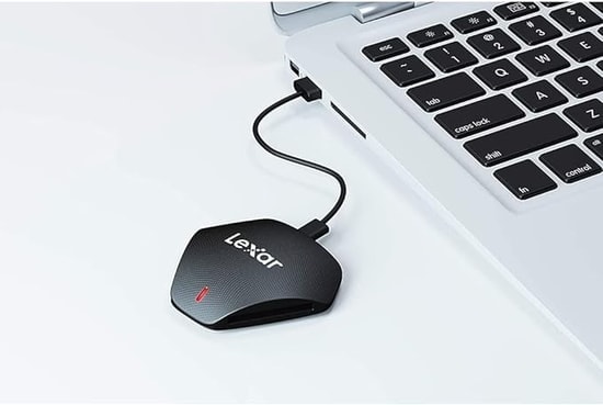 Lexar LRW500URB 3'ü 1 Arada Çoklu Kart Okuyucu - USB 3.1 Type-C, SD, MicroSD ve CF Kart Desteği, Taşınabilir Tasarım