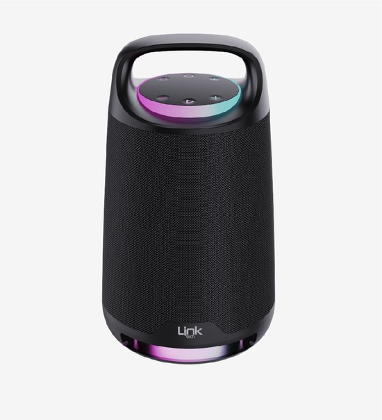 LinkTech LPS-M406 Premium 80W IPX4 Suya Dayanıklı Işıklı Bluetooth Karaoke Hoparlör - Kablolu ve Kablosuz Kullanım