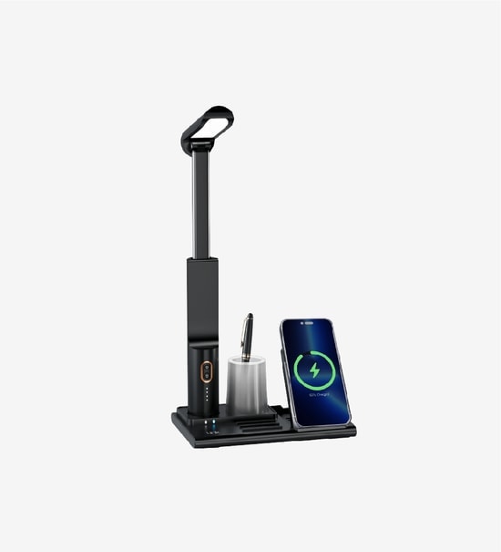 LinkTech LPW-W799 Siyah 3'ü 1 Arada Masaüstü Wireless Şarj Aleti - 15W Hızlı Şarj, USB Type-C, Telefon Tutucu