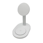 Nettech 18W Beyaz 2si 1 Arada Kablosuz Şarj Standı (NT-104862) - Wireless Hızlı Şarj Özelliği