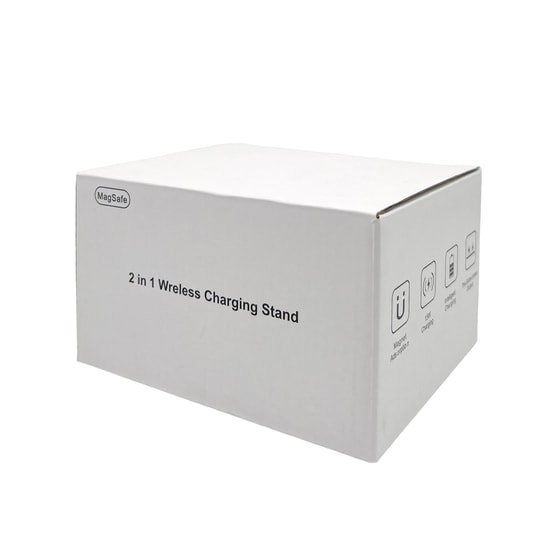 Nettech 18W Beyaz 2si 1 Arada Kablosuz Şarj Standı (NT-104862) - Wireless Hızlı Şarj Özelliği