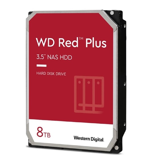 WD Red Plus 8TB Intellipower NAS Hard Disk (WD80EFPX) - 3.5" 5640RPM, 256MB Cache, 6GB/s, 7/24 Kullanım, SATA 3.0 HDD
