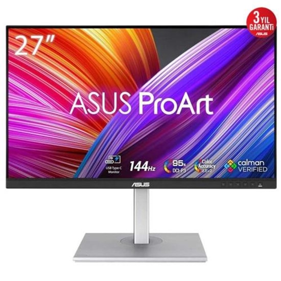 Asus Proart PA278CGV 27 2k Ips Hdr400 2560x1440 5ms 144hz Dp Hdmi Usb-C Mm Vesa 3yil 95% Dci-P3 Calman Sertifika Monitör