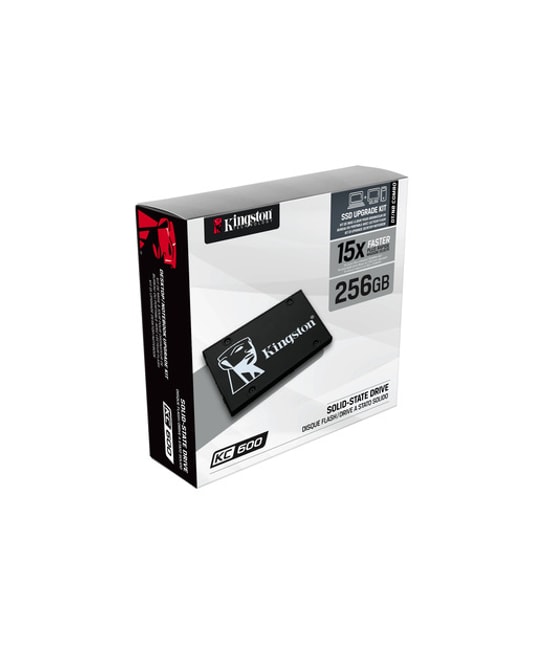 Kingston KC600 256GB 3D NAND SSD (SKC600/256G) - 550/500MB/s Veri Hızı, 2.5" SATA 3.0, 256 MB Cache, 256bit Şifreleme