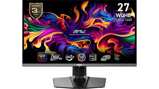 Msi 26.5 Mpg 271qrx Qd-Oled 2560x1440 (Wqhd) 16:9 Flat Qd-Oled 360hz 0.03ms Adaptive-Sync Gaming Monitor Monitör