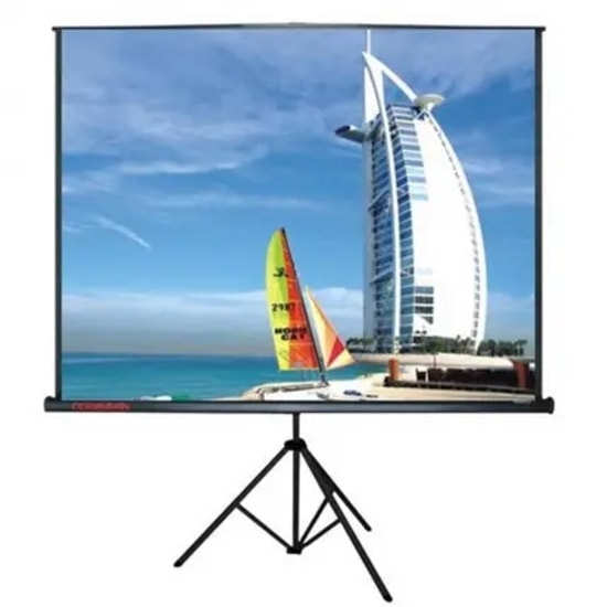 Codegen TX-18 Tripod Projeksiyon Perdesi 180x180 cm - Taşınabilir, Manuel, Yüksek Yansıtma, Kolay Kurulum, Siyah Fon