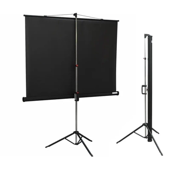 Codegen TX-18 Tripod Projeksiyon Perdesi 180x180 cm - Taşınabilir, Manuel, Yüksek Yansıtma, Kolay Kurulum, Siyah Fon