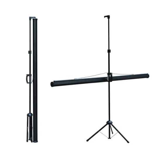 Codegen TX-18 Tripod Projeksiyon Perdesi 180x180 cm - Taşınabilir, Manuel, Yüksek Yansıtma, Kolay Kurulum, Siyah Fon