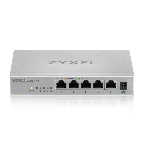 Zyxel Mg-105 5 Port Multi Gigabit 2 50g Ethernet Desktop Switch MG-105-ZZ0101F Yönetilemez 100/1000/2500 Soho Metal Kasa