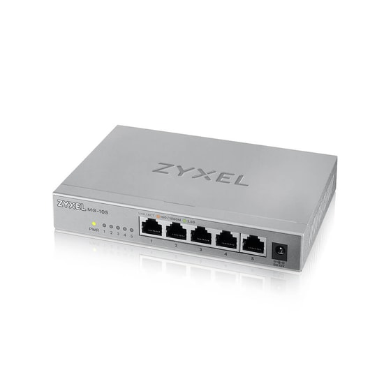 Zyxel Mg-105 5 Port Multi Gigabit 2 50g Ethernet Desktop Switch MG-105-ZZ0101F Yönetilemez 100/1000/2500 Soho Metal Kasa