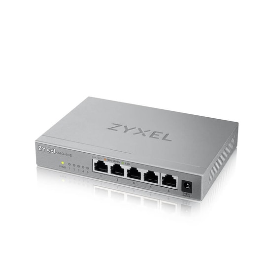 Zyxel Mg-105 5 Port Multi Gigabit 2 50g Ethernet Desktop Switch MG-105-ZZ0101F Yönetilemez 100/1000/2500 Soho Metal Kasa