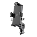 Nettech C18MT Siyah Bisiklet Motosiklet Telefon Tutucu (NT-109311) - Gidon Bağlantılı, Güçlü Kavrama, Universal Tasarım