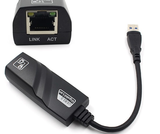 Qport Q-UGB1 USB 3.0 to Gigabit Ethernet 10/100/1000 Ağ Adaptörü - 1 Gbps Hızlı Bağlantı, Tak Çalıştır Dönüştürücü