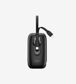 LinkTech LPB-MP09 Mor 22.5W 9600mAh Hızlı Şarj Powerbank - Dijital Ekranlı, Dahili Lightning & Type-C Kablolu