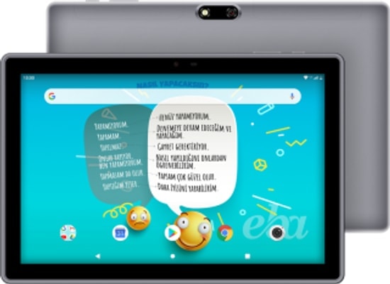 General Mobile E-Tab 20 Gri Tablet (Türkiye Garantili) - 10.1" IPS Ekran, 4GB RAM, 64GB Depolama, Android 10, 7000mAh