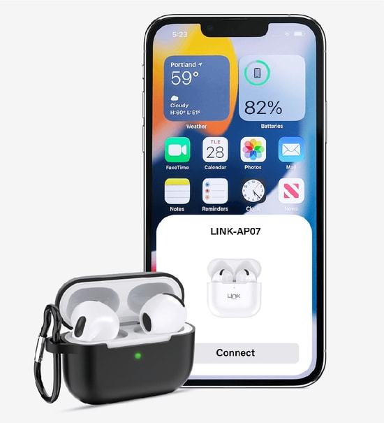 LinkTech AP07 Stereo Earbuds Bluetooth Kulaklık - Dokunmatik Kontrol, Kablosuz Şarj, Ergonomik Tasarım, 5 Saat Çalma