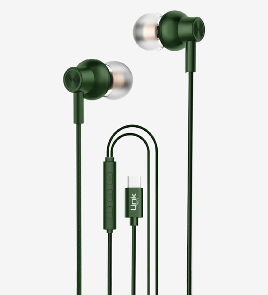Linktech H72 Mikrofonlu Yüksek Baslı Beyaz Kulak İçi Type-C Kablolu Kulaklık