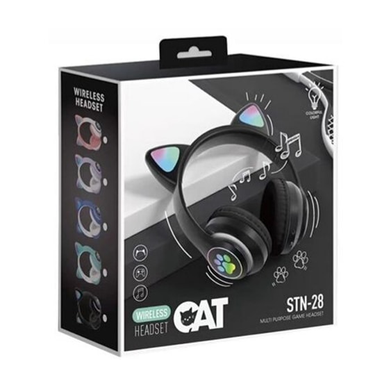 Hadron STN-28 CAT Siyah Kulak Üstü Oyuncu Kulaklığı - Yüksek Ses Kalitesi, Ergonomik Tasarım, Kablolu Bağlantı