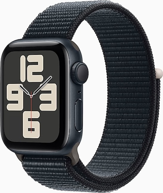 Apple Watch SE 2 2023 40mm Gece Yarısı Alüminyum Kasa ve Spor Loop Akıllı Saat - 1.57" OLED, 32GB, GPS, TR Garantili