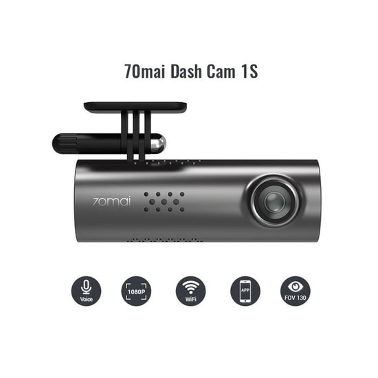 Xiaomi 70Mai 1SD06 Smart Dash Cam 1S Araç İçi Kamera - 1080P Full HD, 130 Derece Geniş Açı, Wi-Fi, Gece Görüşü