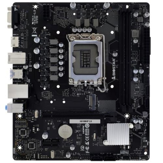 Biostar H610MHP 2.0 Ddr4 3200 1700p Matx 1xm.2 2xdimm 64gb Max Hdmi Vga 4k2k 4xusb 2.0 2xusb 3.2 Ana Kart