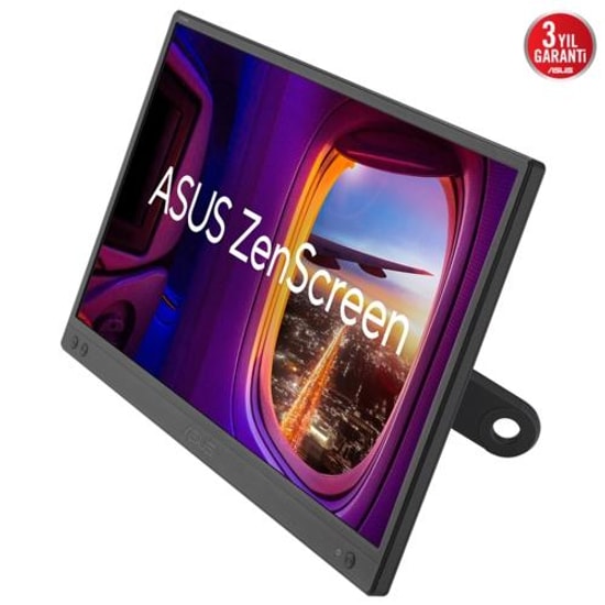 ASUS ZenScreen MB166CR 15.6" Full HD Siyah Taşınabilir IPS Monitör (90LM07D3-B03170) - 5ms, 60Hz, USB C Giriş, Standlı