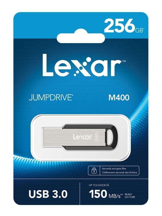 Lexar JumpDrive M400 256GB USB 3.0 Flash Bellek (LJDM400256G-BNBNG) - 150MB/s Okuma Hızı, Taşınabilir Tasarım