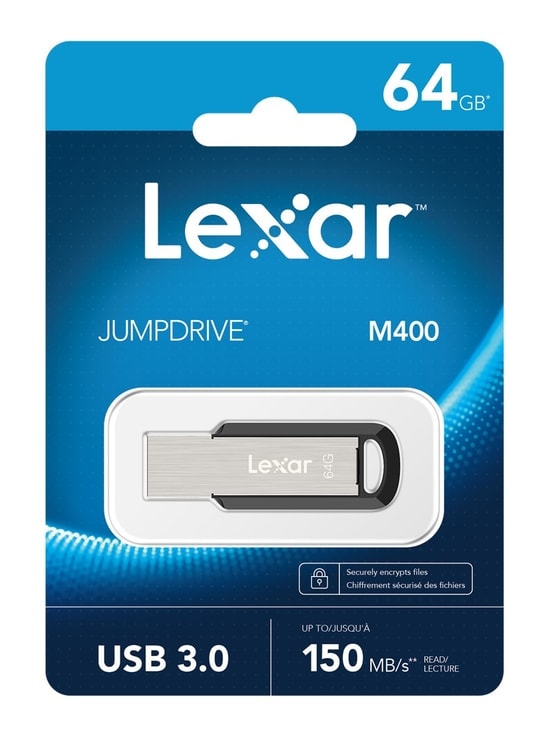 Lexar 64GB M400 USB 3.0 Flash Bellek (LJDM400064G-BNBNG) - 150MB/s Okuma Hızı, Taşınabilir Depolama Çözümü