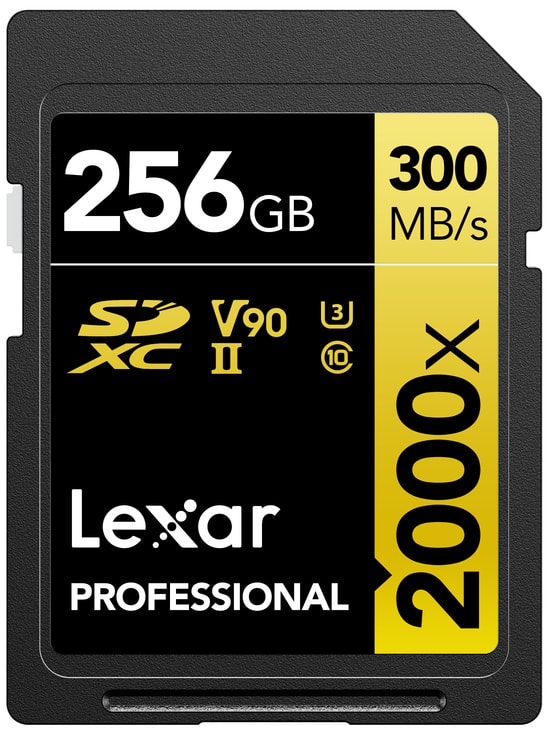 Lexar 256gb Sd Professional 2000x Sdxc Uhs-Ii Cards Up To 300mb/S Read 260mb/S Write C10 V Kart Bellek LSD2000256G-BNNNG
