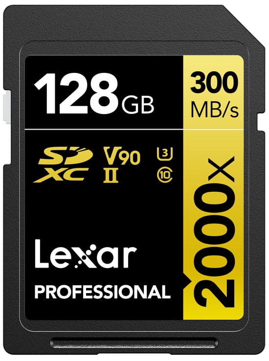 Lexar 128gb Sd Professional 2000x Sdxc Uhs-Ii Cards Up To 300mb/S Read 260mb/S Write C10 V Kart Bellek LSD2000128G-BNNNG
