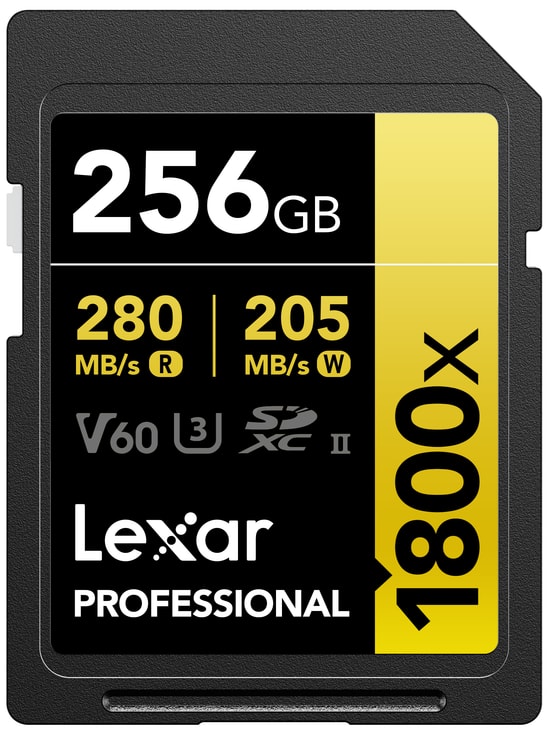 Lexar 256gb Sd Professional 1800x Sdxc Uhs-Ii Cards Up To 280mb/S Read 210mb/S Write C10 V Kart Bellek LSD1800256G-BNNNG