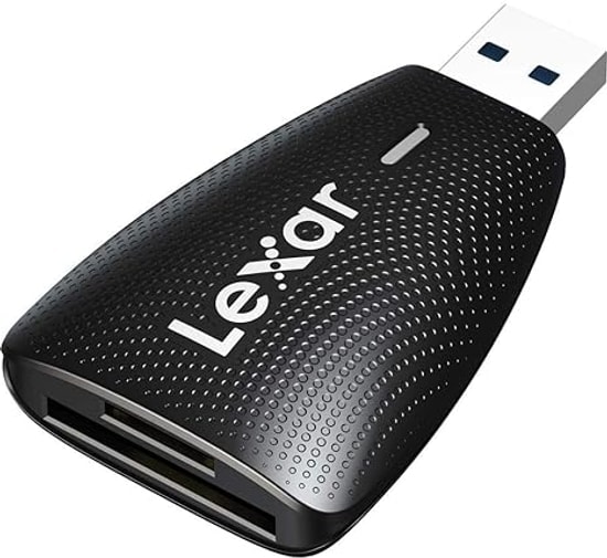 Lexar LRW450UB 2'si 1 Arada Kart Okuyucu - SD ve MicroSD UHS-II Kart Desteği, USB 3.1, Taşınabilir Tasarım