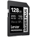 Lexar 128gb Sd Professional Silver Plus Sdxc Uhs-I Cards Up To 205mb/S Read 150mb/S Write  Kart Bellek LSDSIPL128G-BNNNG