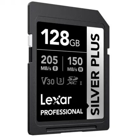 Lexar 128gb Sd Professional Silver Plus Sdxc Uhs-I Cards Up To 205mb/S Read 150mb/S Write  Kart Bellek LSDSIPL128G-BNNNG