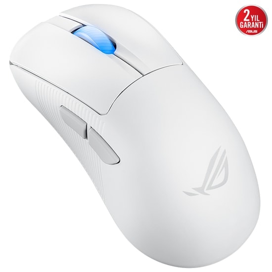 ASUS ROG Keris II Ace Beyaz Kablosuz Oyuncu Mouse - 42000 DPI, 750 IPS, Optik Sensör, Aura Sync RGB, 54g Hafif Tasarım