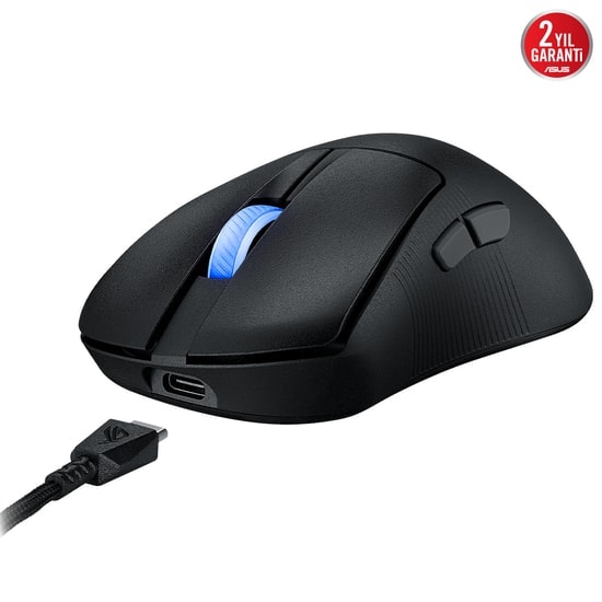 ASUS ROG Keris II Ace Wireless Oyuncu Mouse - 42000 DPI, 750 IPS, Optik Sensör, Aura Sync RGB, 54g Hafif Tasarım